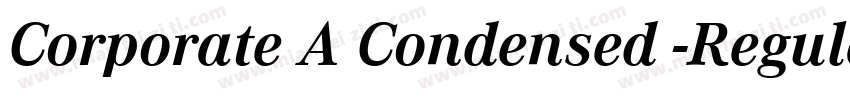 Corporate A Condensed -Regular字体转换